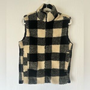 Banana Republic Plaid Sherpa Vest – Men’s Size S (NWT)